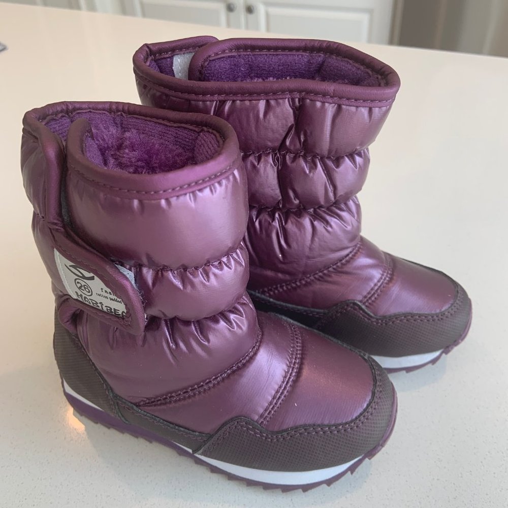 HOBIBEAR Kids Winter Snow Boots Waterproof Outdoor